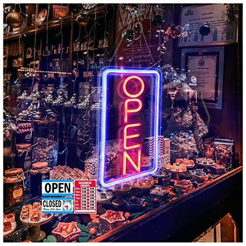 Open Signs for Business,Neon Open Sign Led,16.5"x 9",with Open/Closed Bussine...