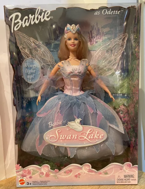 2003 Swan Lake Barbie as Odette - New in Box - Light Up Wings - Mattel