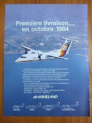 9/1984 PUB DE HAVILLAND AIRCRAFT CANADA 100 DASH 7 PK-PSW PELITA AIR ORIGINAL AD 