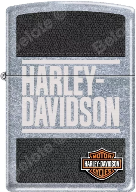 Zippo HD Harley Davidson Leder Strasse Chrom Windfest Anzünder Neu Selten