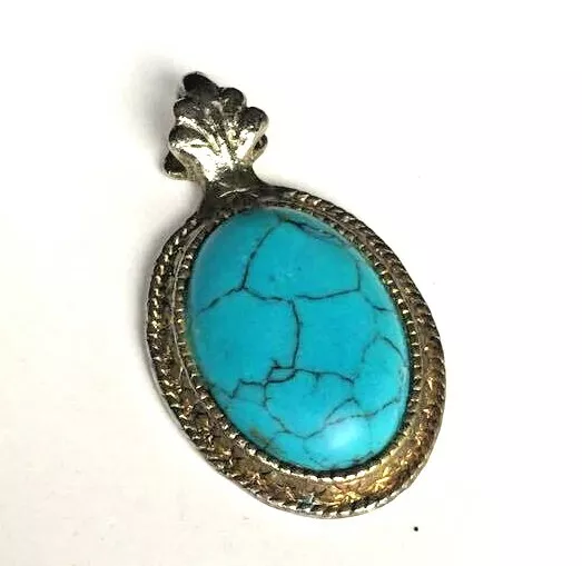 Jewelry Womens Fashion Pendant Necklaces Carousel Turquoise stone Natural Oval