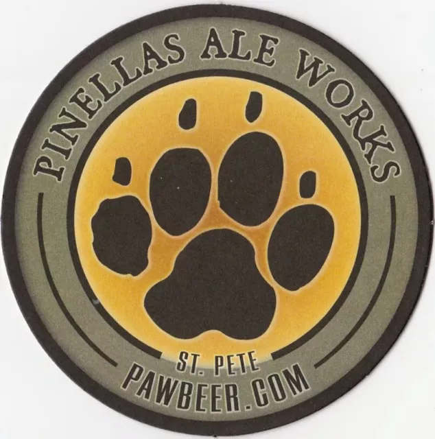 Pinellas Ale Works Beer Coaster St Petersburg FL