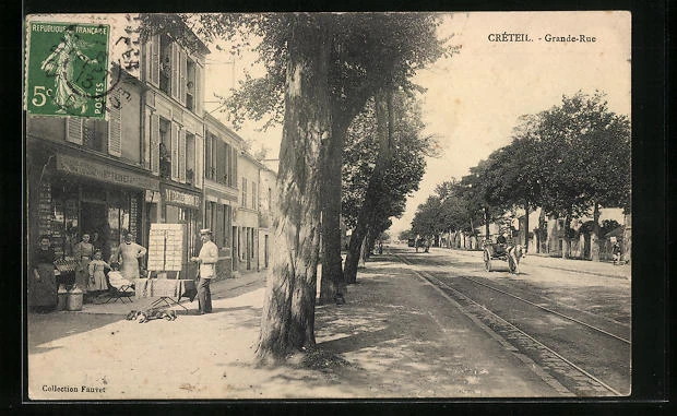 CPA Créteil, Grande-Rue 1913
