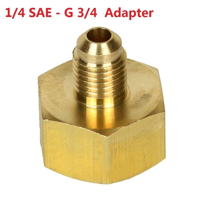 Parte adattatore bottiglie adattatore clima auto ottone oro accessori 1/4SAE G3/4 60 g