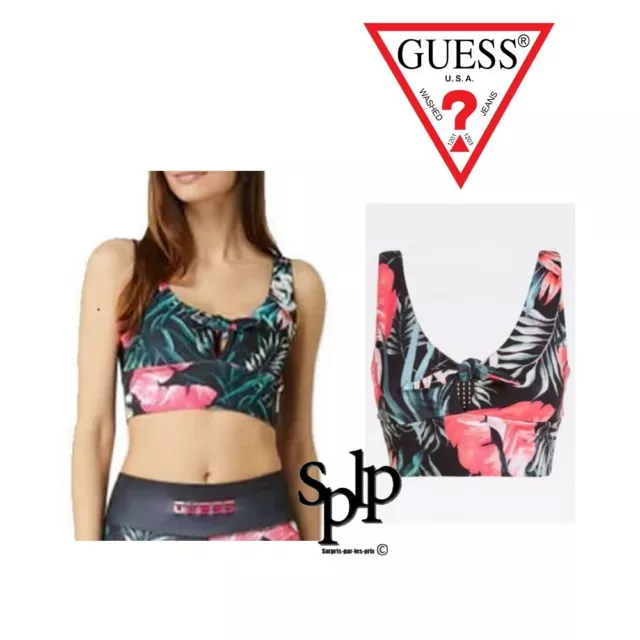 GUESS Reggipetto Floreale Donna Sport T.L Valore Nuovo