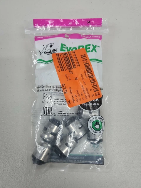 Sharkbite Evopex 1/2'' Push T X 1/2'' D Push Plastic Cap