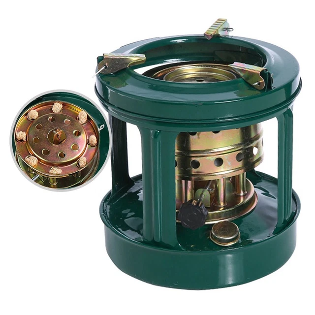 Poêle à Pétrole Vintage émaillée Verte - 1 Brûleur/1 Stoppino - Dimensions 19,5x17,5 Cm - Fabriquée Aux Pays-Bas - Occasion