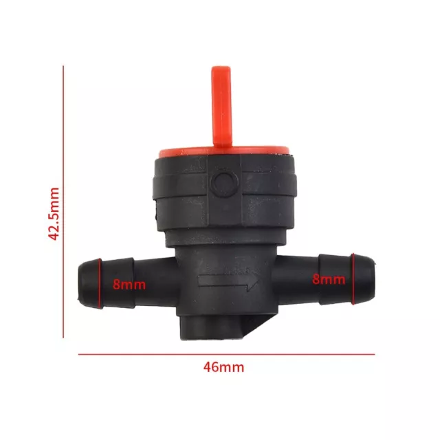 Universal 8mm Plastic Petcock/Fuel Tap For 1/4 ID Pipe Motorcycle Lawnmower AU 2