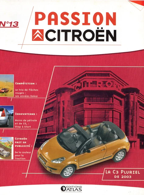 FASCICULE N°13 CITROEN C3 PLURIEL 2003 sans miniature