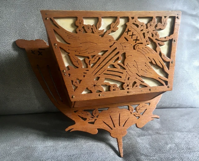 Ancien Porte Lettre Bois Découpé  Foret Noire