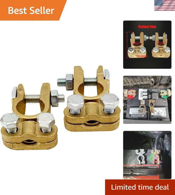 Attery Terminal BRASS BATTERY TERMINALS Connectors Clamps, Top Post Battery Terminal ...