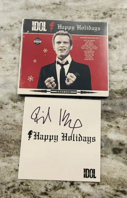 BILLY IDOL Happy Holidays CD Signed Autographed Insert Sold Out Rare