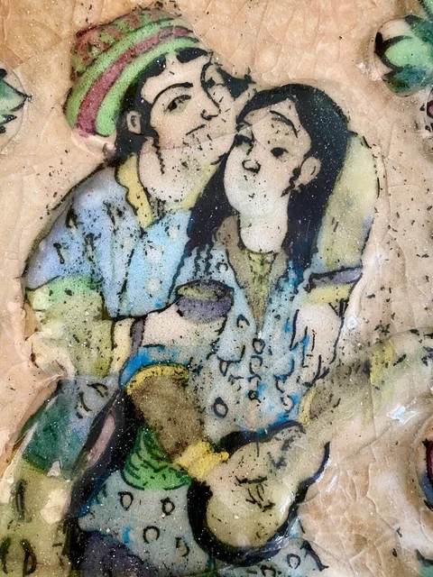 PAIR of antique Persian tiles 5