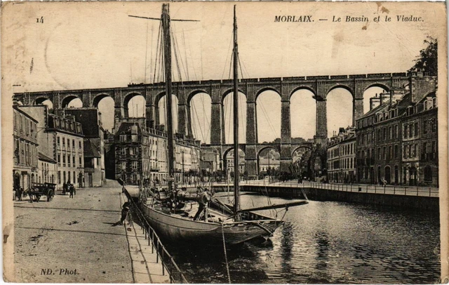 Carte Postale Ancienne (CPA) - Morlaix Vue Générale - Finistère (29)