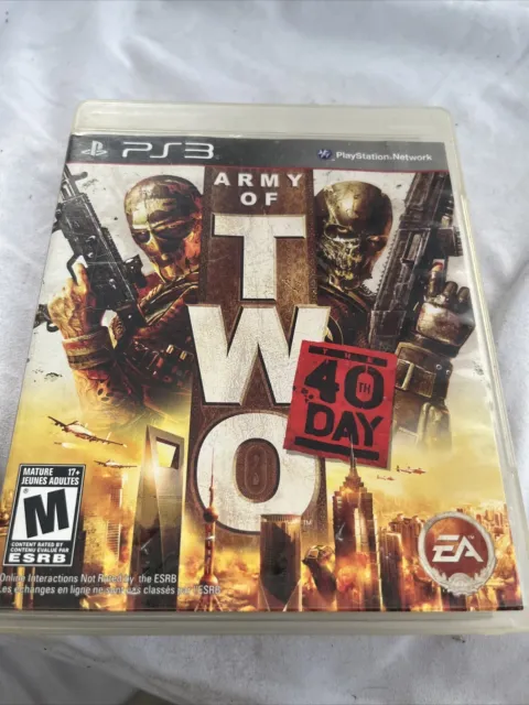 Army of Two: The 40th Day (Sony PlayStation 3, 2010) PS3 in Orig Case Video Game