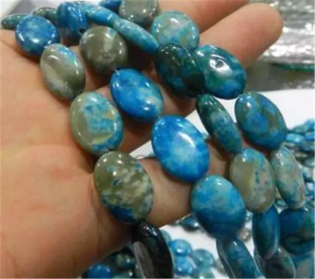 13x18mm Blue Crazy Lace Agate Gems Oval Loose Beads 15" ##ZY503