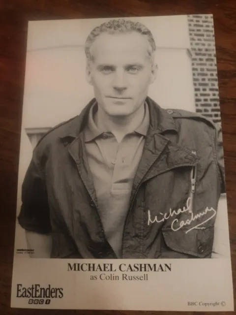 BBC EastEnders Vintage Cast Card Colin Russell Michael Cashman Pre Signed.