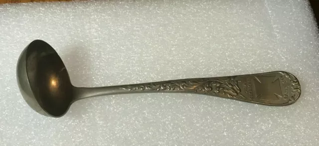 RED CROSS CONDENSED MILK.1920 Silver plated Ladle ADVERTISING Maltese Cross 5.5"