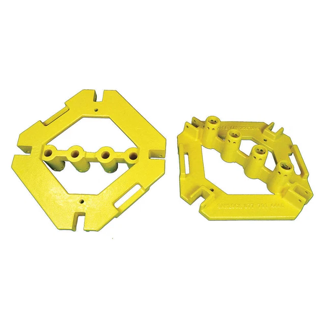 GARLOCK SAFETY SYSTEMS 155160 Guardrail Base,Yellow
