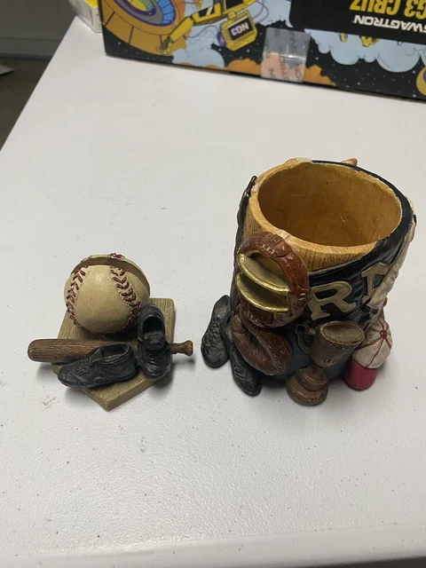 "Yesterday's Ballgame" Pencil Holder And Card Holder # 17224 #17175