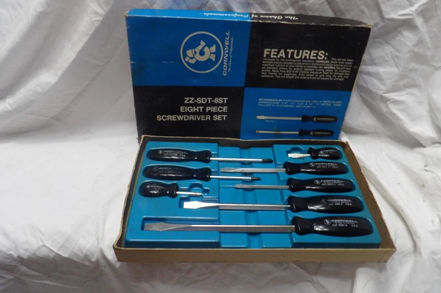 Cornwell 8 Pc. Screwdriver Set ZZ-SDT-8ST Made in USA