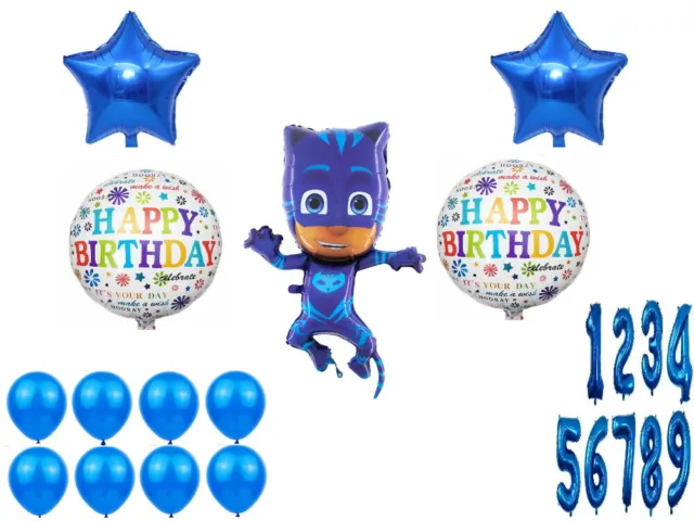 PJ Masks Pyjamahelden Catboy Ballon SET, Geburtstag, Party, Geschenk,