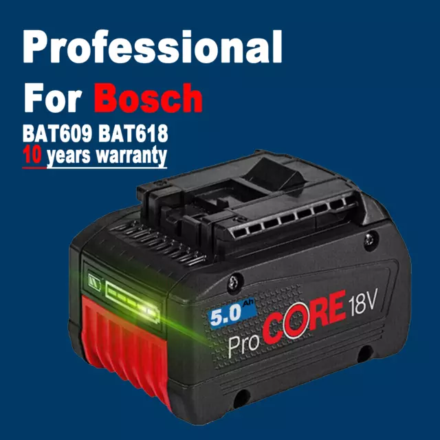 For BOSCH 18V 5.0Ah ProCORE Lithium-Ion Battery 1600A016GK With Fuel Guage New