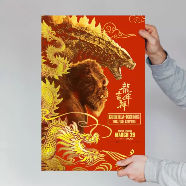 GODZILLA X KONG: THE NEW EMPIRE movie poster - Wall Art Decor Cinephile Gift