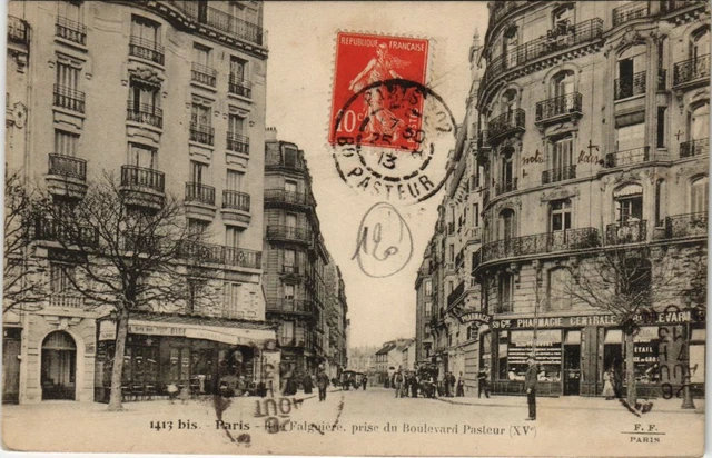 CPA PARIS 15e Carrefour de la rue de Vaugirard et Boulevard de (65882)
