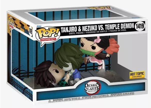 Funko Pop! Tanjiro & Nezuko Vs Temple Demon #1419 (Demon Slayer) w/Protector