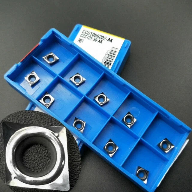 Lot De 10 Pastilles De Coupe En Carbure TCGT110204-AK H01 - Pour Usinage De L'Aluminium