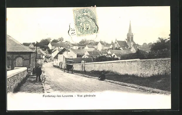 CPA Fontenay-les-Louvres, Vue générale 1905