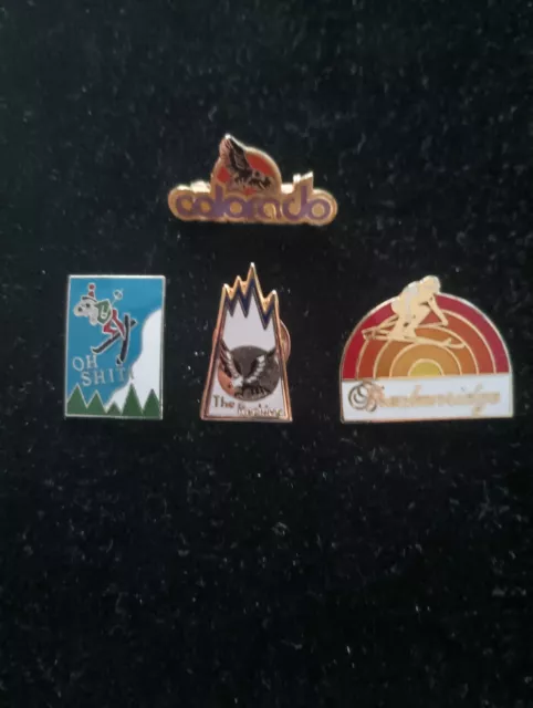 Vintage Ski Pins lot of 4