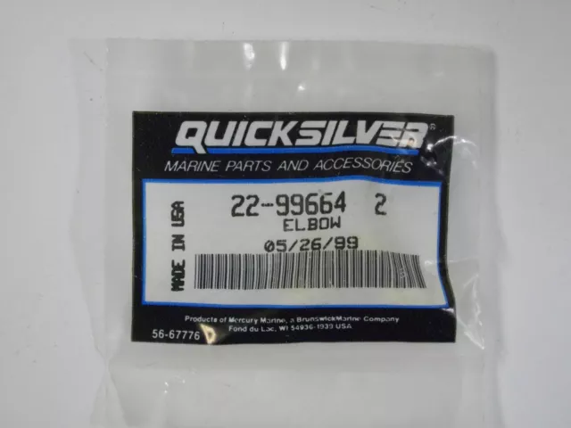 Mercury Marine Quicksilver Mariner 22-996642 90° elbow fitting OEM outboard