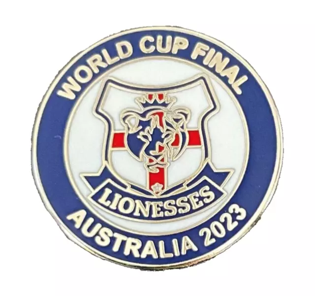 England Lionesses Pin Badge  Womens Football World Cup Final 2023 Enamel Badge