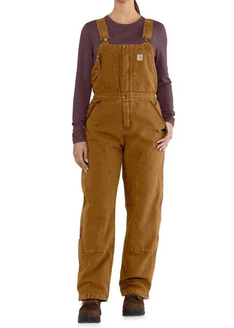 Carhartt WILDWOOD Insulated Cotton Duck Bib Overalls Quilt Lined Size 2XLT NEW
