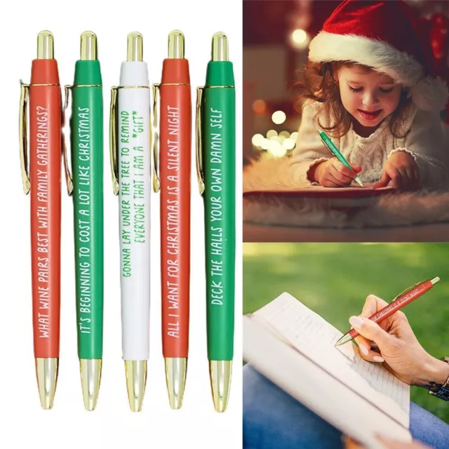 Büro-Kugelschreiber Weihnachts stift Set Mentalität beschreiben Lustige Pens