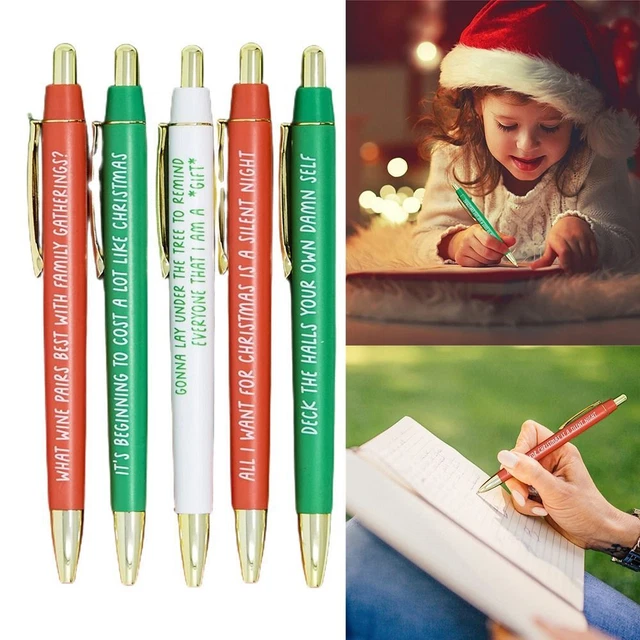 Büro-Kugelschreiber Weihnachts stift Set Mentalität beschreiben Lustige Pens