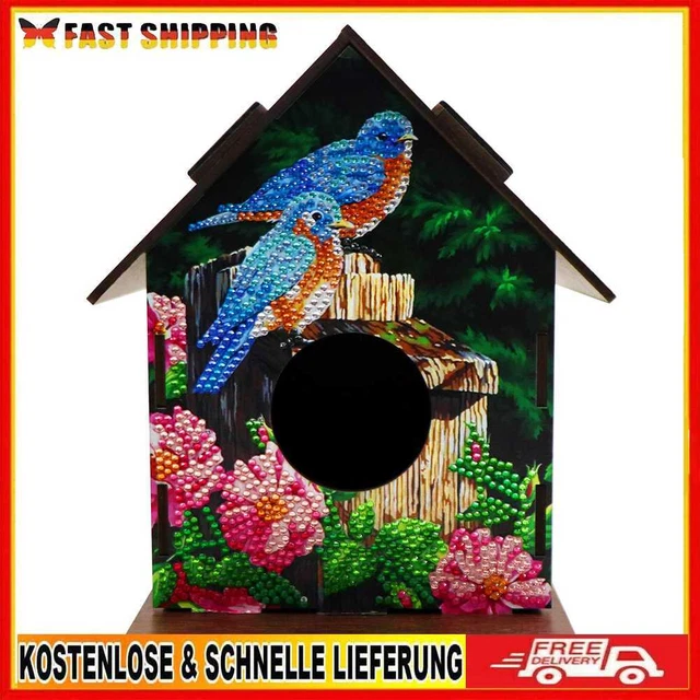 popyes Vogelhaus, zum Aufh?gen, Diamantmalerei, Vogelhaus, aus Holz, Vogelhaus,