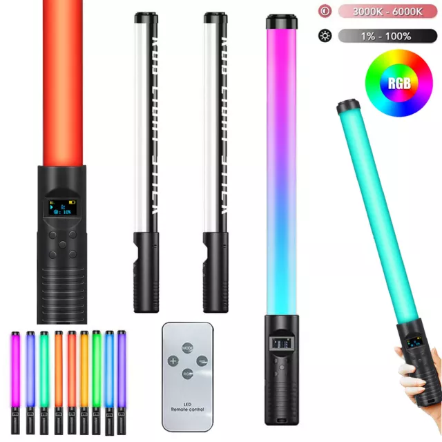 4PC Colorful Stick Light Photography Lighting LED Wand Studio Fill Lamp w/Remote