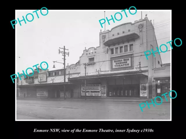 OLD POSTCARD SIZE PHOTO OF THE ENMORE THEATRE INNER SYDNEY NSW c1930