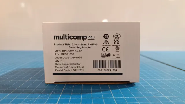 Multicomp Pro MP001636 RPI-18PFCA-05 Netzteil für Raspberry Pi 4 USB-C _0.2_6