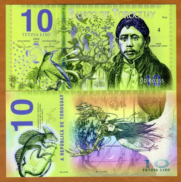 Toroguay, 10 Lixo, 2019, POLYMER, Limited Private Issue, UNC