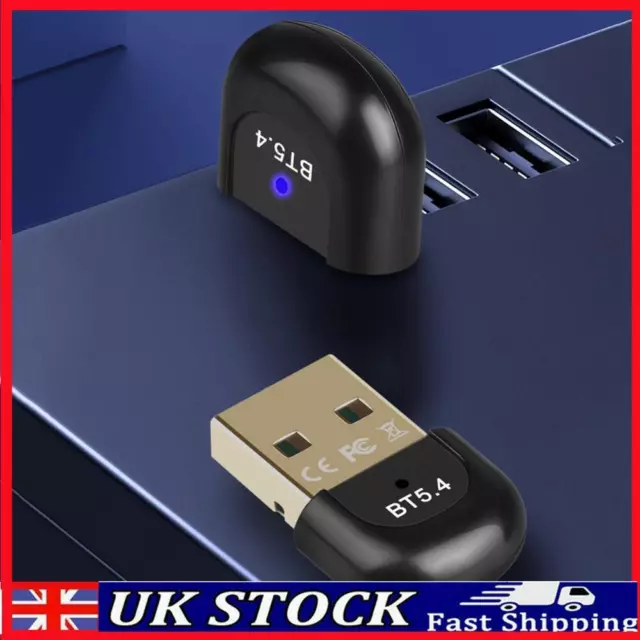 USB Bluetooth-Compatible 5.4 Adapter USB Dongle Adapter Driver Free Black for PC