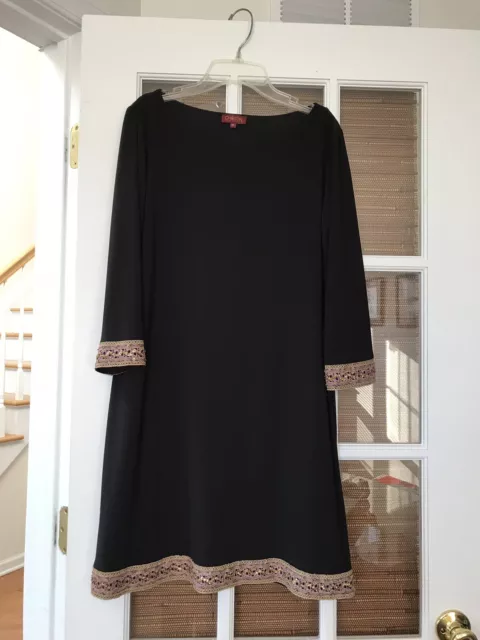 Classic Black Dress by Christin Michaels (made In USA, Medium Size)