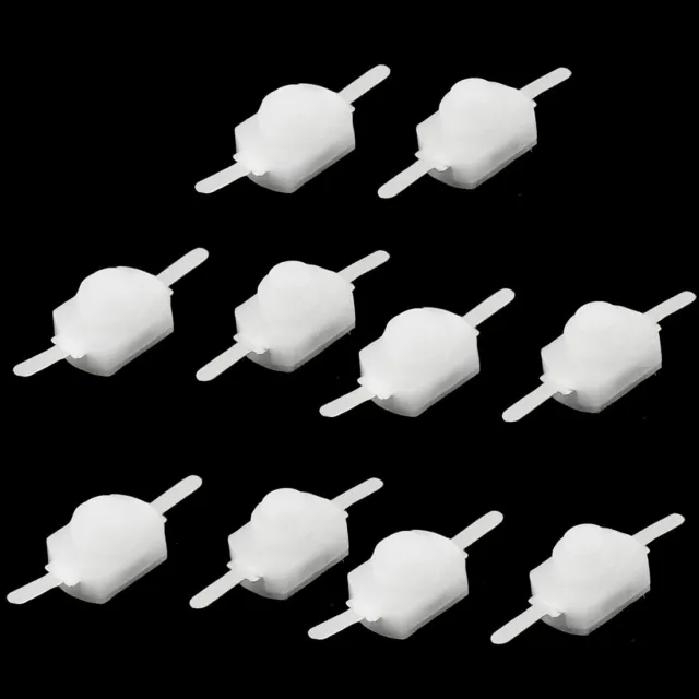 10 x White Horizontal Latching Push Button Switch for Electric Torch