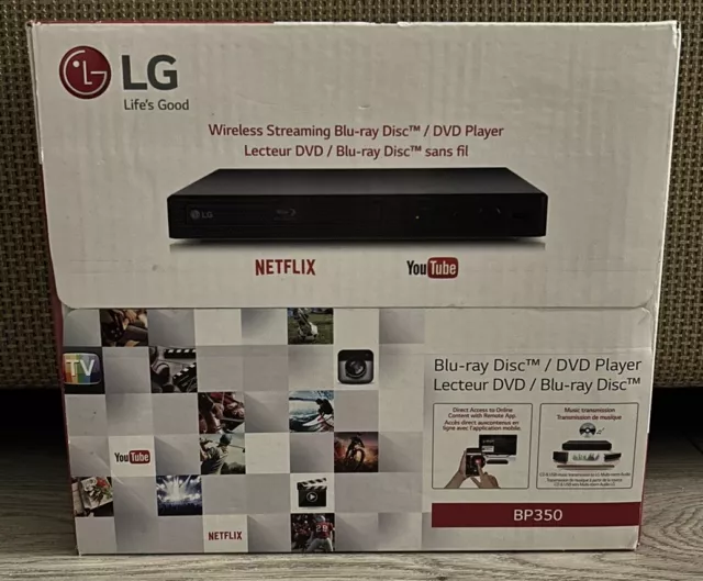 LG BP350 Smart Blu-ray disc/DVD Player Built in Wifi and Streaming Services