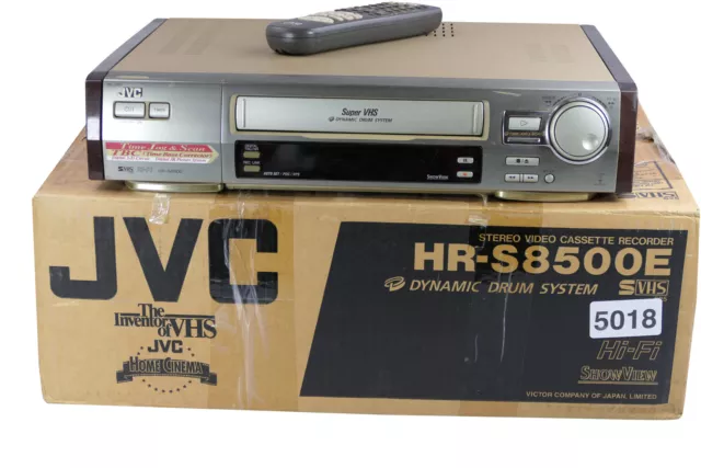 JVC HR-S8500E | Super VHS Recorder | Time Base Corrector (TBC / DNR) | BOXED