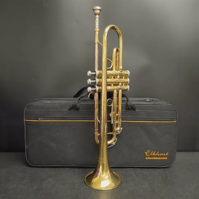 Vincent Bach Elkhart 100TR Trumpet Musical Instrument AD18007231 Carry Case -CP