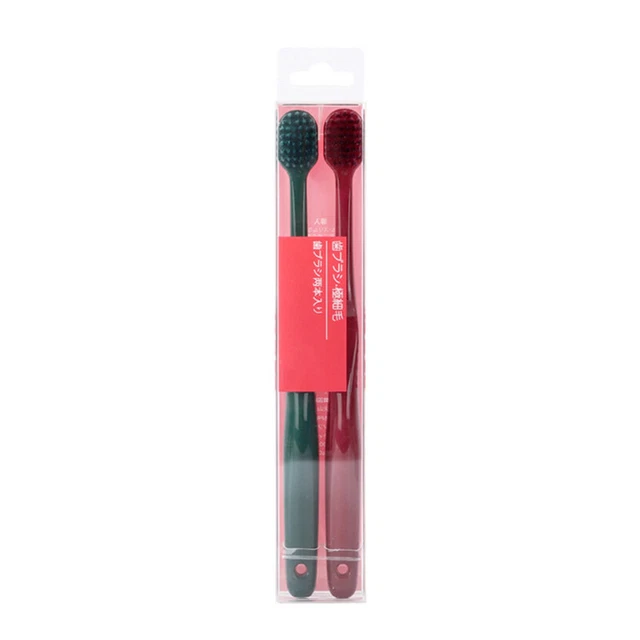2PCS Wide-headed toothbrush couple Japanese series soft-haired toothbrush ql